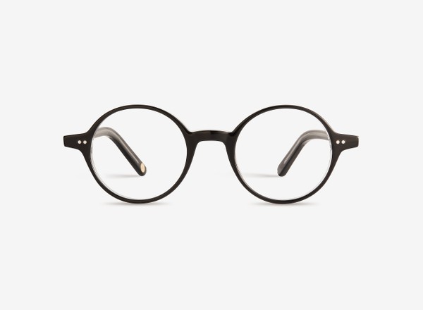 Front view of a pair of eyeglasses called the Visionary in Black