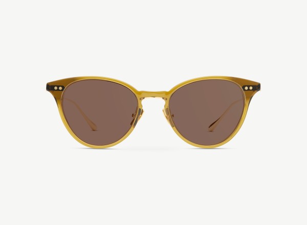Front view of a pair of eyeglasses called the Melodist in Olive