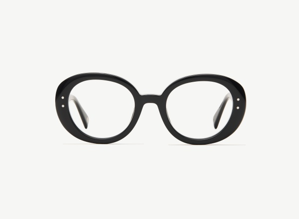 Front view of a pair of eyeglasses called the Collector in Black
