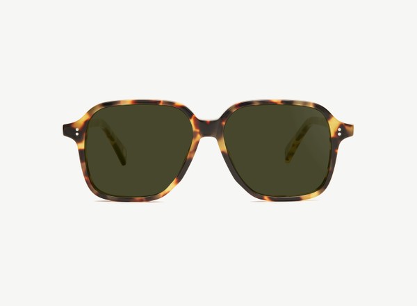 Front view of a pair of eyeglasses called the Legend in Turtle