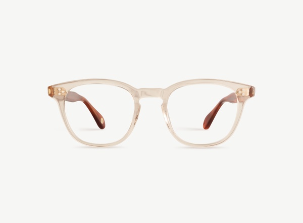 Front view of a pair of eyeglasses called the Believer in Sunrise