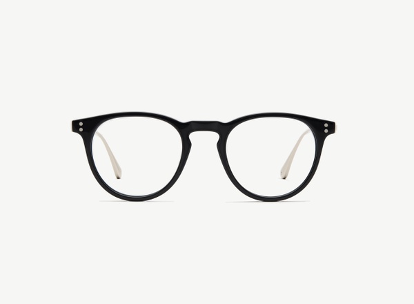 Front view of a pair of eyeglasses called the Mediator in Black