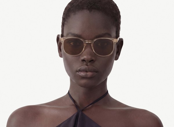 Front view of a pair of eyeglasses called the Superhero in Nude