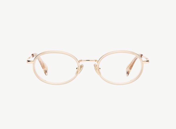 Front view of a pair of eyeglasses called the Vogue in Nude