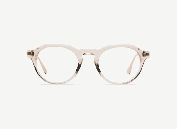 Front view of a pair of eyeglasses called the Editor in Nude