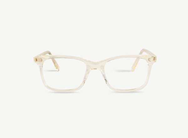 Front view of a pair of eyeglasses called the Thinker in Champagne
