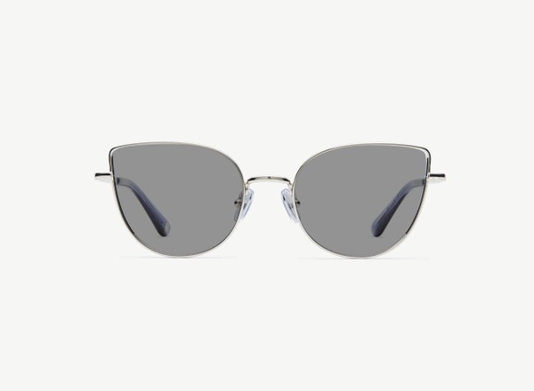 Front view of a pair of eyeglasses called the Charm in Silver