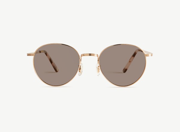 Front view of a pair of eyeglasses called the Prodigy in Rose Gold
