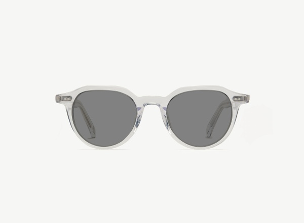 Front view of a pair of eyeglasses called the Director in Crystal