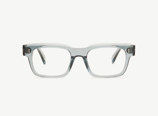 Front view of a pair of eyeglasses called the Expert in Denim