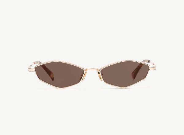 Front view of a pair of eyeglasses called the Duchess in Rose Gold